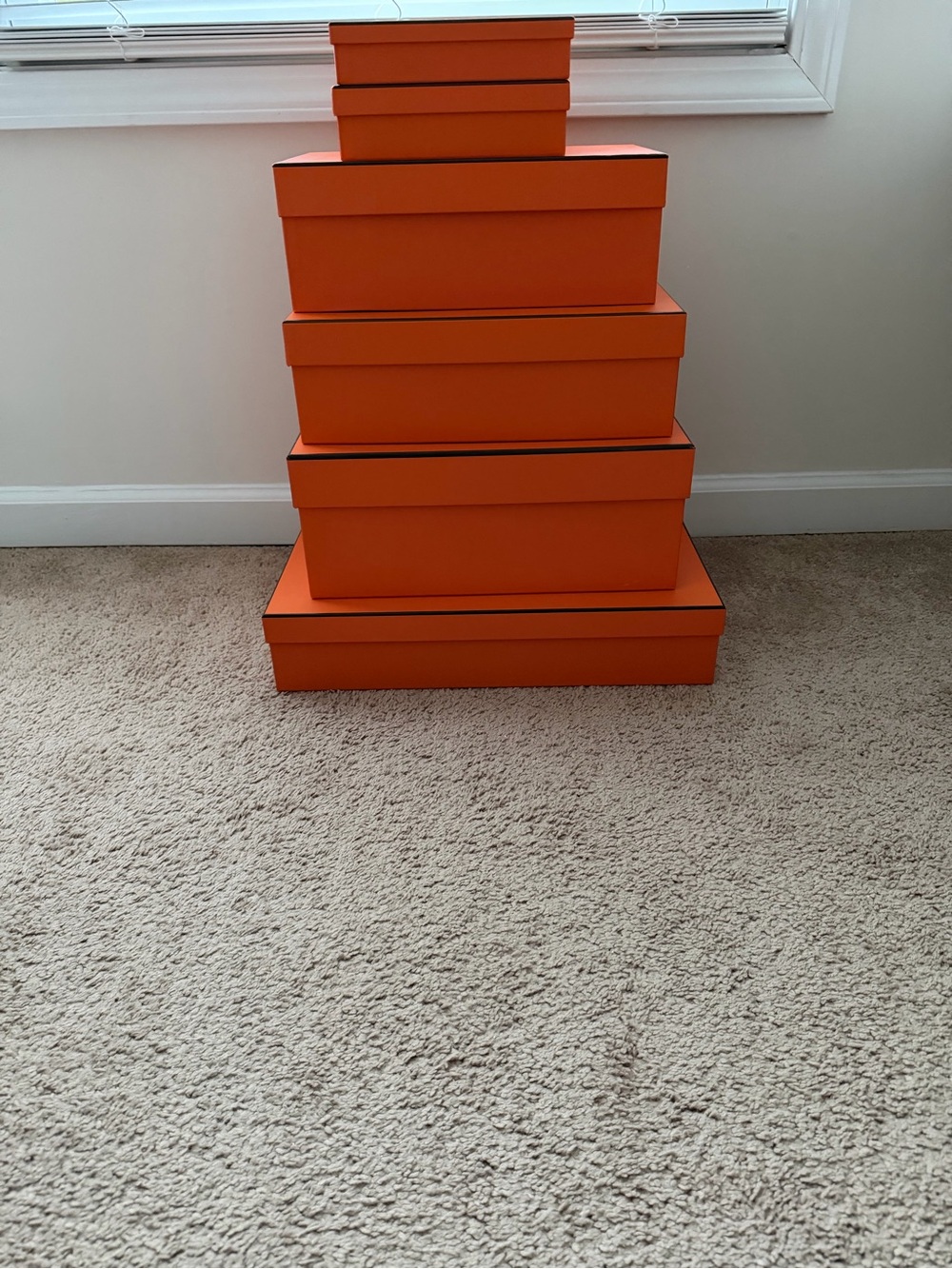 Hermes Orange Stacked Gift Boxes